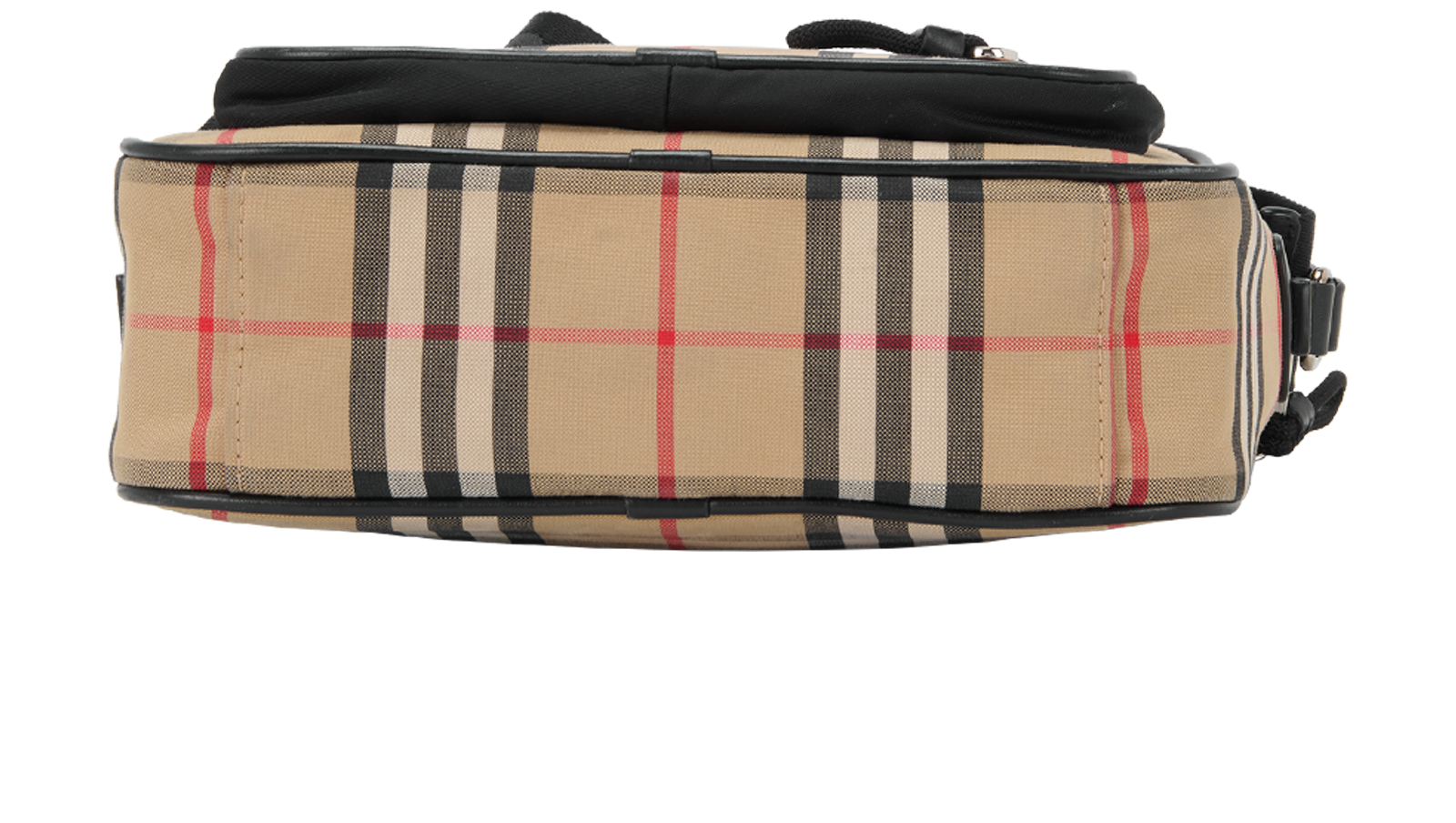 Paddy Check Messenger, &pound;395, Handbags, Black/Brown/Cream/Red, Canvas, Top view